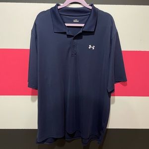 Under Armour Size XXL Navy Golf Polo